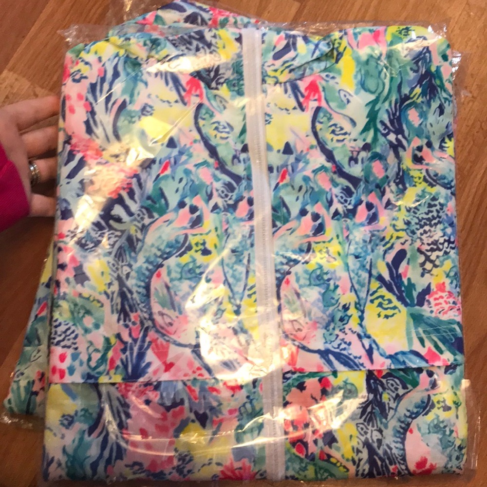 Mermaid printed rain jacket